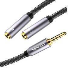 Long Headsets Splitter Adapter 4ft/1.2m 3-Pole TRS