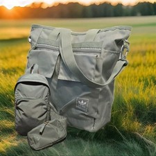 Adidas Utility Tote 2.0 And Essentials 2 Sling Bag Crossbody Silver Green Lot