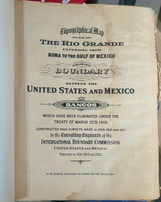 1911 Rio Grande Topographical Map - Roma to the Gulf of Mexico (America)