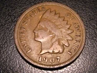 1907  Indian Head Cent VG