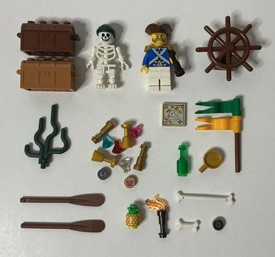 LEGO Pirates Minifigure Lot w/ Accessories: Treasure, Skeleton, & More ~ READ 