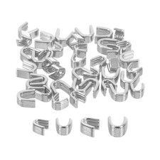80Pcs Zipper Slider Retainers - 3 5 U Shape Top Stoppers Replacing, Silver