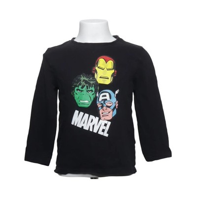 Marvel, Langarmshirt, Größe: 110/116, Schwarz/Mehrfarbig, Print, Jungen #wMd