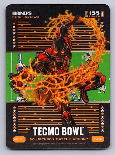 Bo Jackson Tecmo Bowl Battle Arena Sky Line Fire Foil Hands 1st Ed. Jerry Rice