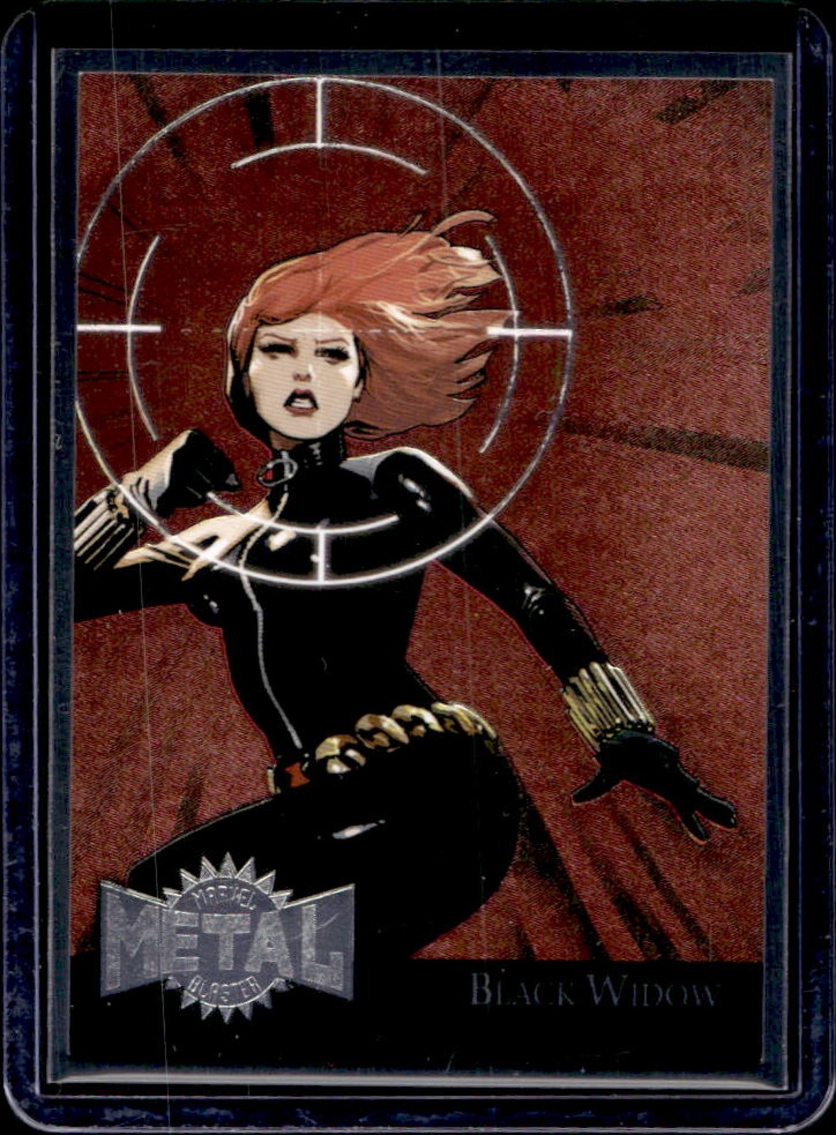 2015 Fleer Retro Marvel Black Widow 1995 Flair Metal Blaster #4
