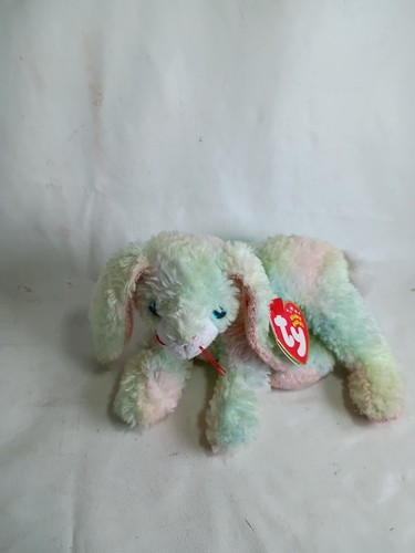 Ty Beanie Baby COTTONBALL Pastel Bunny Rabbit Plush with Tags - Picture 4 of 7