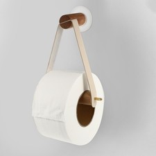 Multi Functional Toilet Paper Holder Wooden Wall Rack for Towel and Roll Paper