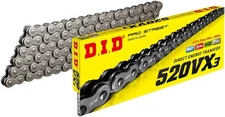 DID 520 VX3 Series X-Ring Chain 130 Links Natural