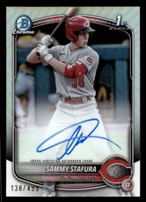 2025 Bowman #CPA-SS Sammy Stafura Chrome Prospect Autographs Refractor #/499