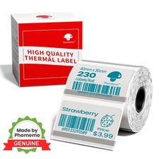 Phomemo Colorful Thermal Printing Labels for 1.57" x 1.18", Green on Clear