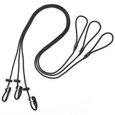 3 PCS Slip Leash Dogs 4.6ft Black Adjustable Training Lead Rope Heavy Duty