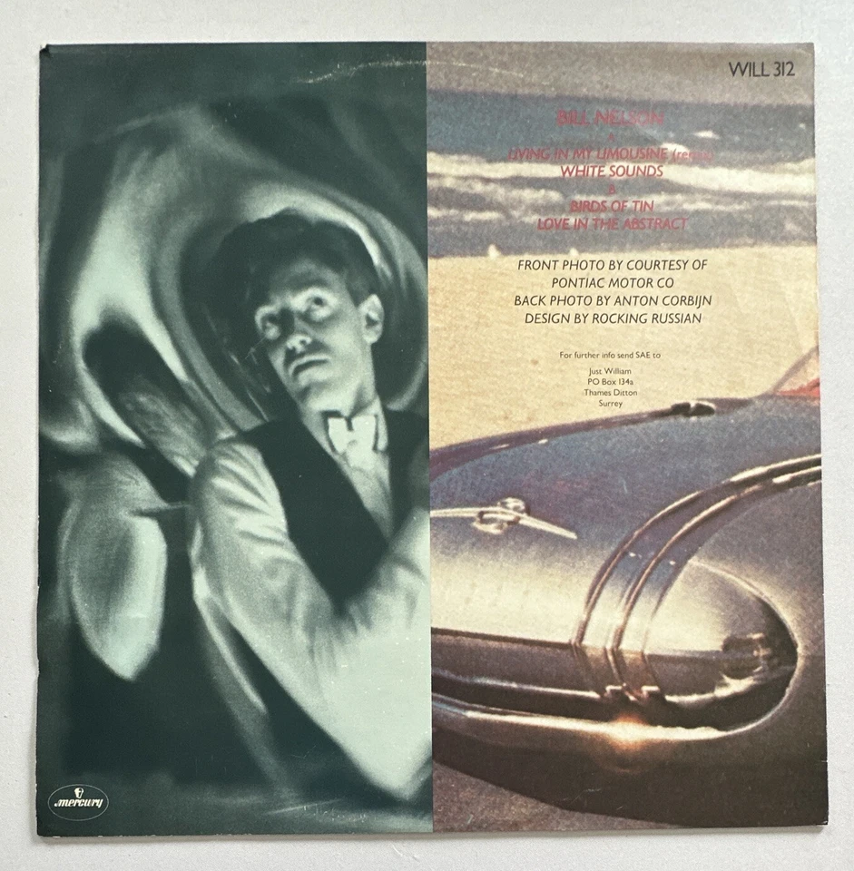 Bill Nelson - Living In My Limousine - 12" Vinyl 4 track EP Ex / Ex Condition Foto 3 de 4
