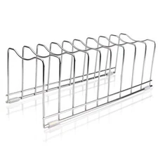 Kitchen Pot Pan Lid Cutting Board Organizer Rack for Cabinet Countertop, 1 Pack