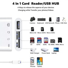 Card Reader USB-C/SD/TF HUB OTG Adapter Charging/Data iOS iPhone iPad Android US