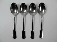 Vintage Oneida Profile Plymouth Rock Soup Spoons Lot of 4 New NOS