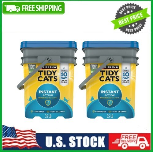 2 PACK Purina Tidy Cats Multi-Cat Clumping Kitty Litter, Ins