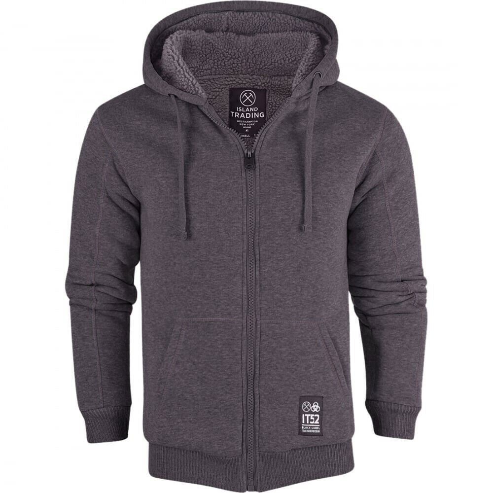 Mens High Quality Padded Borg Fleece Lined Full Zip Up Hoodie ...