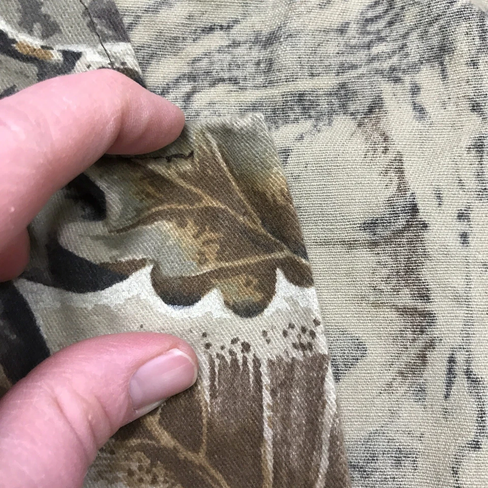 Chaqueta de Franela Spartan Real Tree Para Hombres 3XL Camuflaje Caza Botón Frontal Carga Grunge Foto 3 de 4