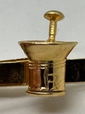 Mortar and Pestle Tie Clip Pharmacist RX Doctor Vintage Articulated