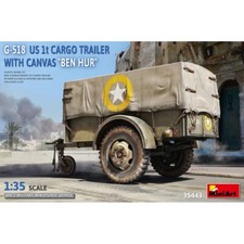 Miniart 35443 1/35 G-518 US 1t Cargo Trailer w/Canvas Ben Hur