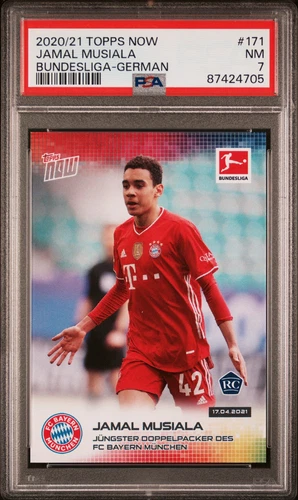 2020 TOPPS NOW BUNDESLIGA GERMAN #171 JAMAL MUSIALA PSA 7