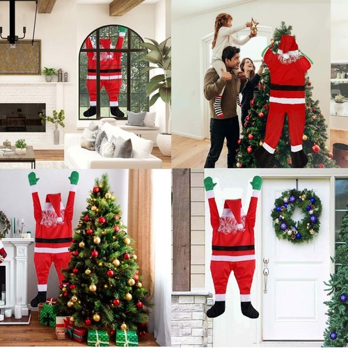 Christmas Fun Hanging Climbing Santa Claus Decoration Yard Party Indoor Outdoor - Picture 12 of 12