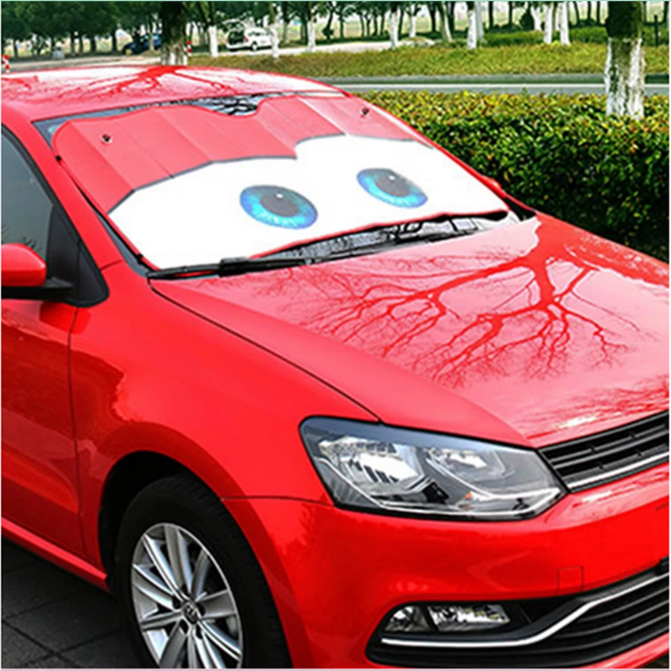 Parasol para ventana de coche visera automática parabrisas delantero bloque cubierta accesorio automático rojo Foto 4 de 4