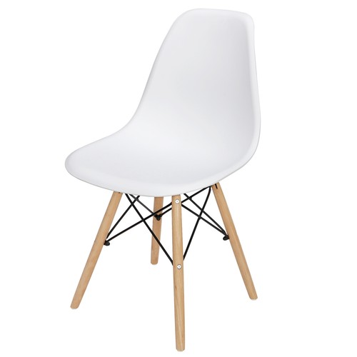 Dining Chair Mid Century Modern Shell Lounge Plastic Chair for Kitchen Dining - Picture 10 of 12