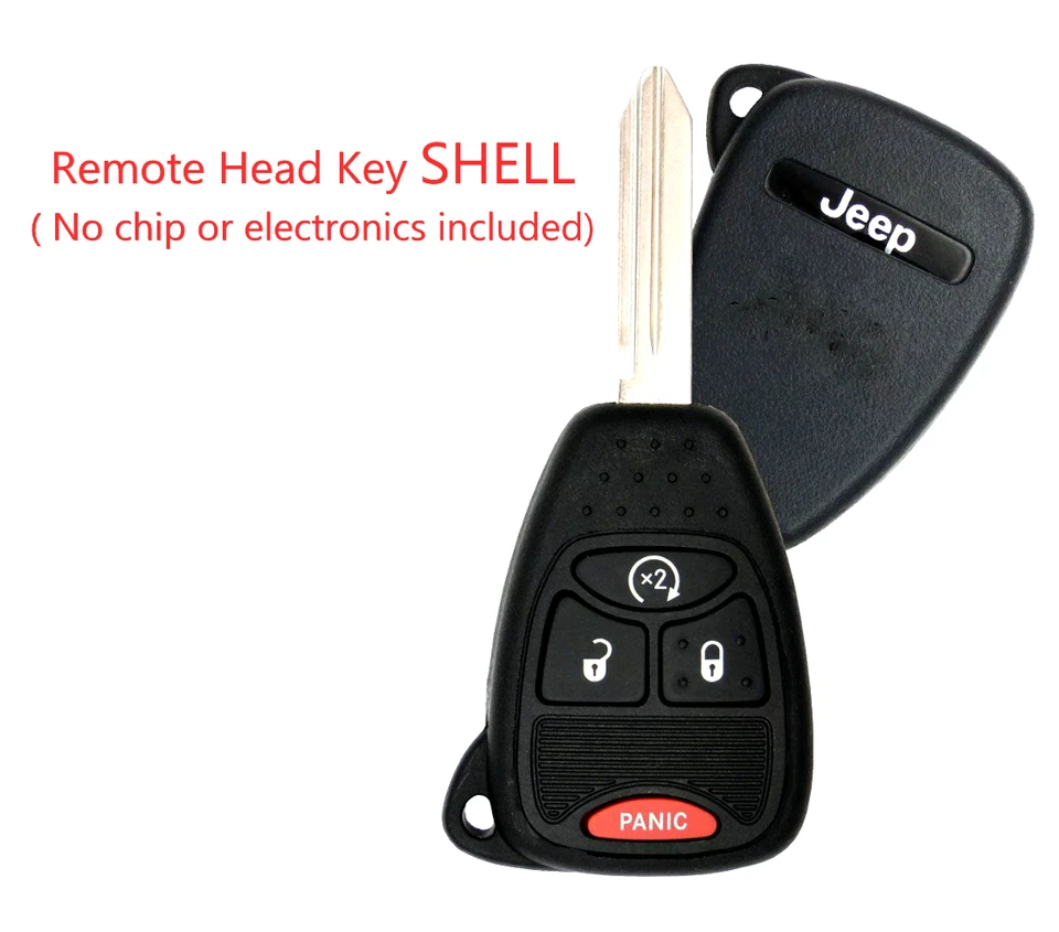 2X Remote Head Key Shell 4 Button For Jeep Compass Patriot Wrangler 2008-2018 A+ - Image 2 of 4