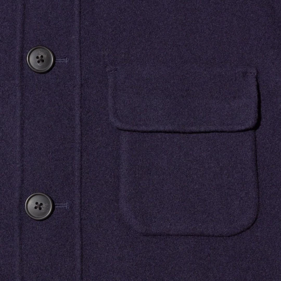 Uniqlo +j Jil Sander Wool Blend Oversized Shirt Jacket Navy S