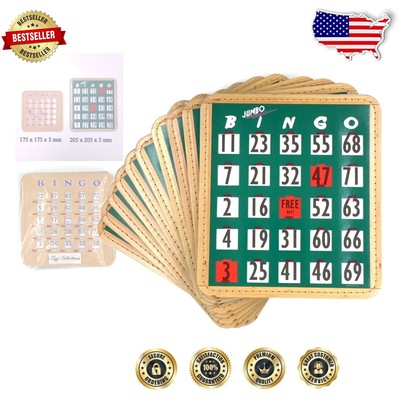 Easy-Read 10-Pack Jumbo Bingo Shutter Cards with Sliding Windows - Green
