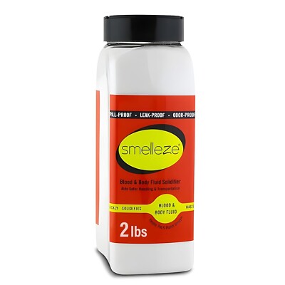 SMELLEZE Blood & Body Fluid Waste Absorbent Solidifier & Deodorizer 2lb Granules