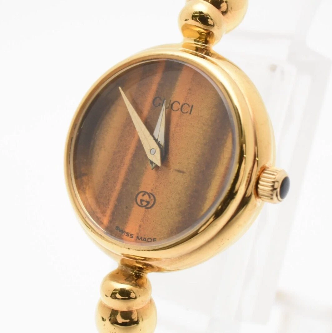 ▶️RARE【N MINT】 Montre Femme Vintage GUCCI 2700,2,2,L Bracelet Or Quartz JAPON