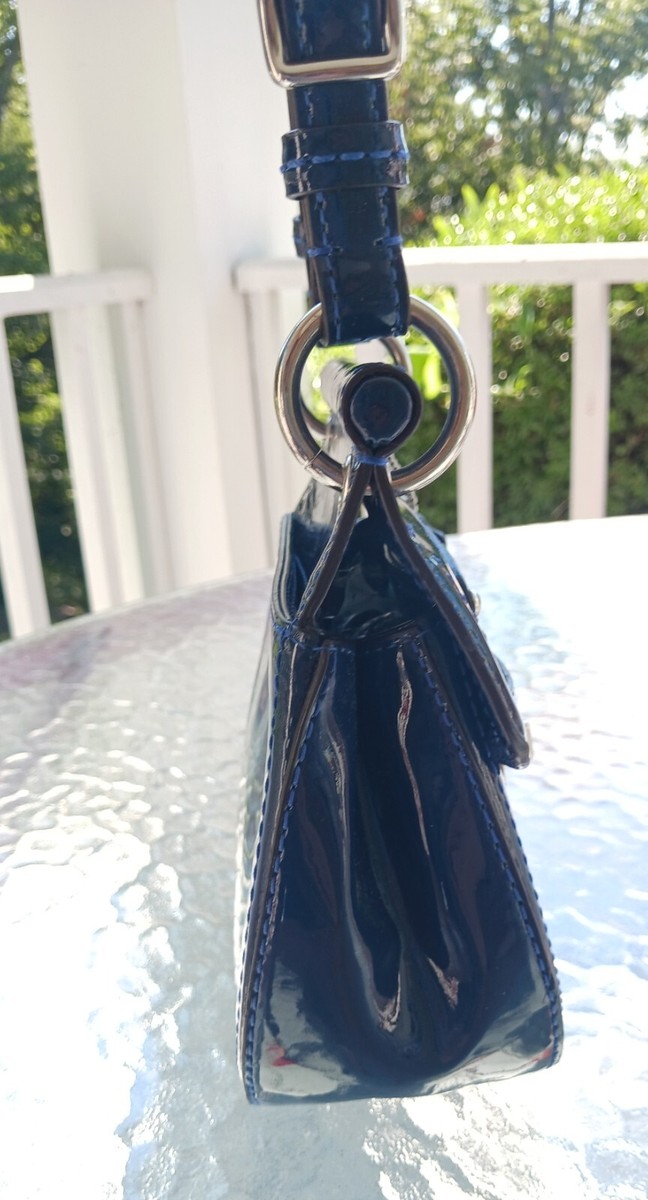 Coach 21246 Mini Willis Cobalt Blue Patent Leather Crossbody w