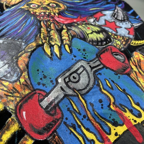 Y2K Skater Hoodie *Größe lesen* Thrash Grunge OOAK Graffiti Art REVERSIBLE Zip - Bild 5 von 24