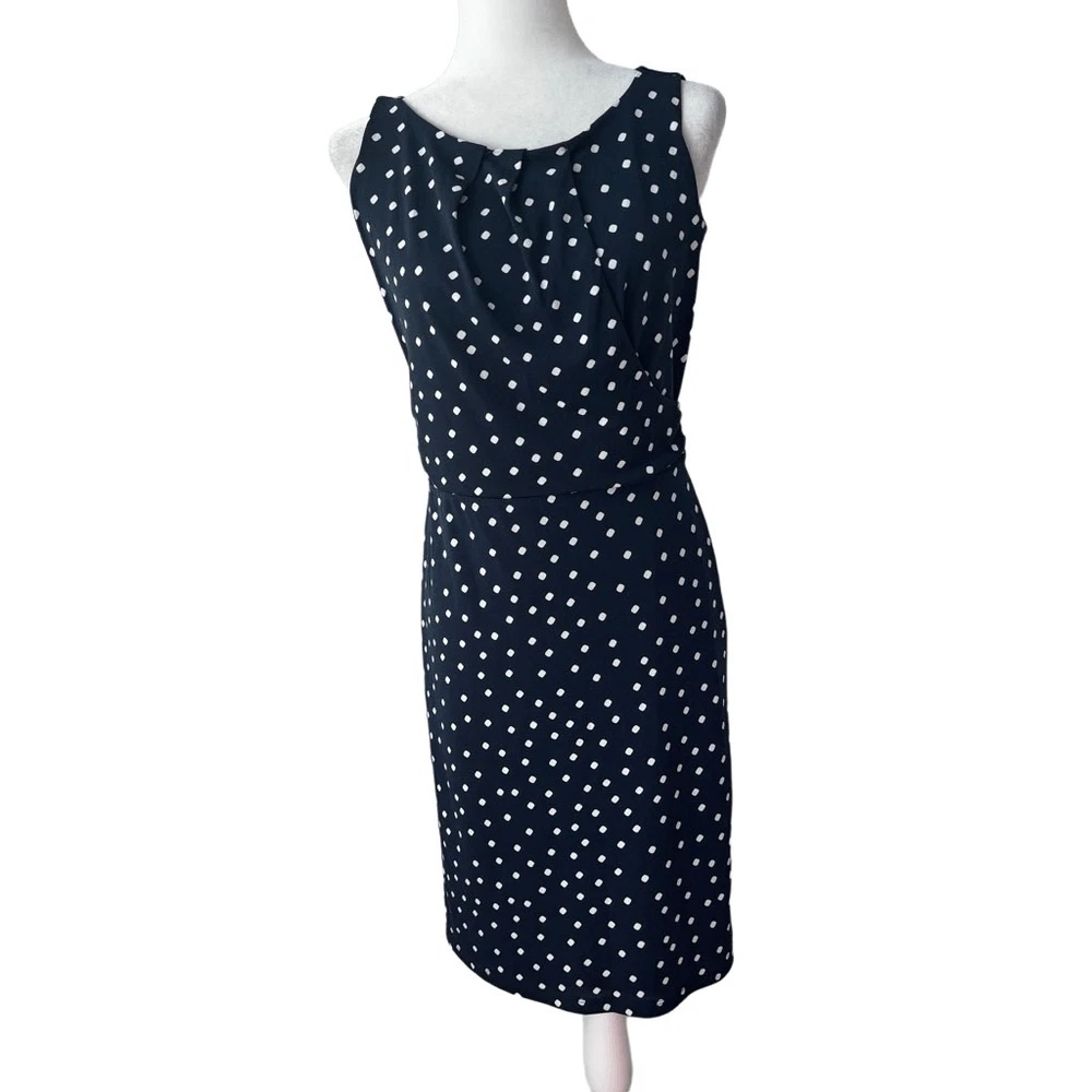 white christmas dresses Black Polka Dot Ruffle Lyndsey Midi Dress main image 0