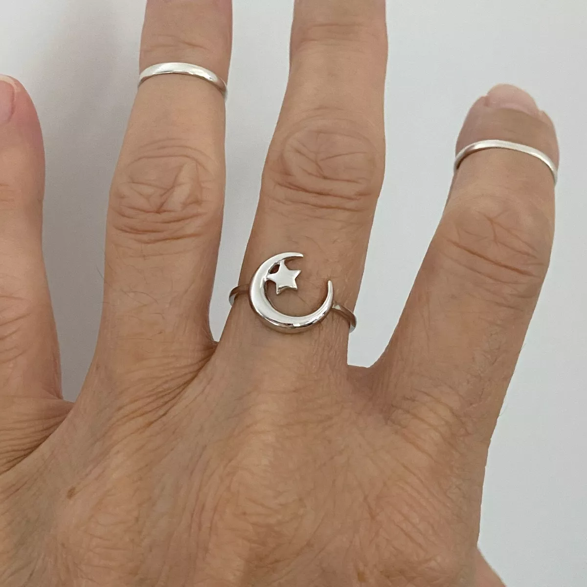 Moon + Star Ring