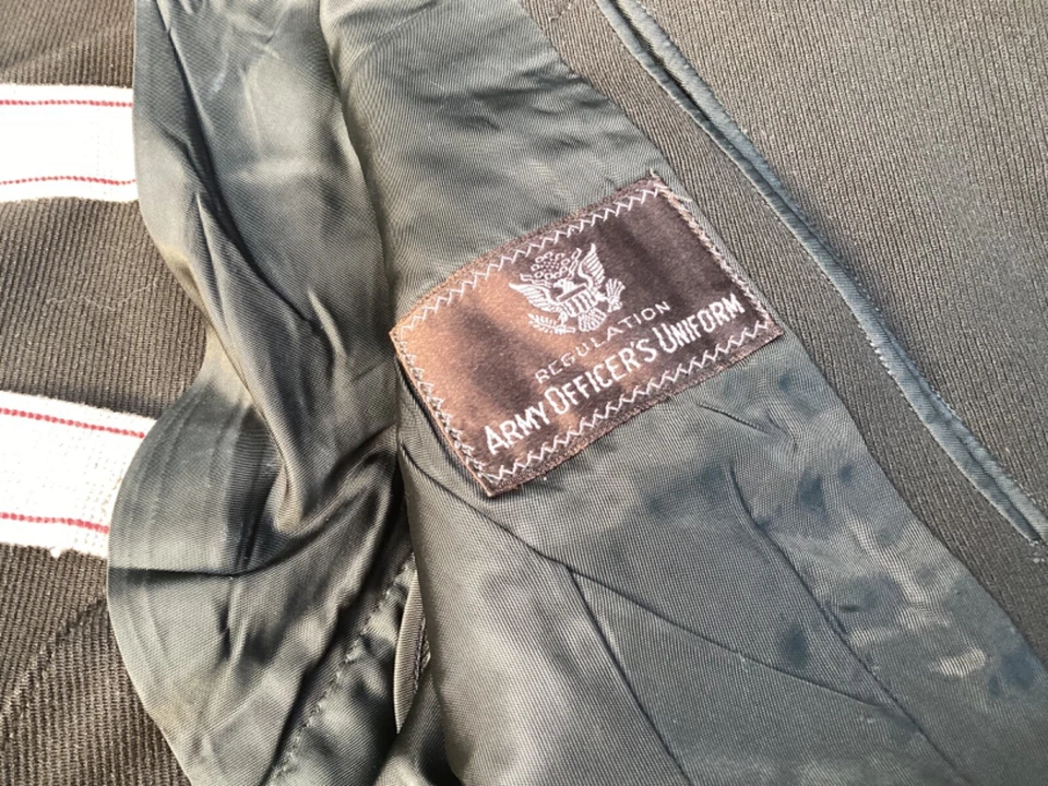 WW2 US ARMY AIR FORCES AAF OD WOOL GABARDINE OFFICER DRESS JACKET BULLION 5th AF - Image 3 of 4