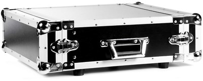 3 HE 19'' Effektrack Flightcase 43 cm tief, Double Door, Verstärkerrack Rack Case