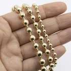 Shiny Bead Ball Chain Necklace Real 10K Yellow Gold All Sizes