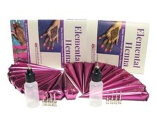 FUNDRAISER Paste Henna Kit: Applicator Bottles  Book Easy for Events Festivals
