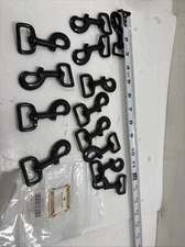 (13pack)Swivel Snap Hooks Heavy Duty Trigger for Dog Leash Clip -black
