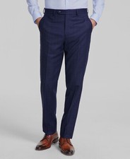 Michael Kors Men's Blue Classic-Fit Stretch Suit Separate Pants Size 44W 32L