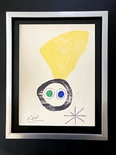 🔥 Joan Miro | Vintage 1983 Signed Colorful Print | Mounted and Framed