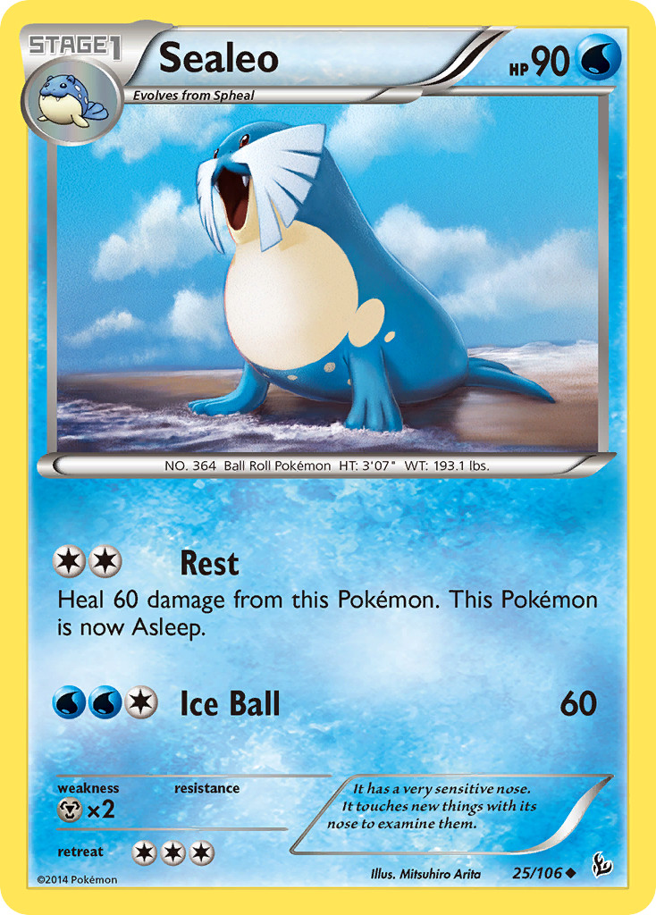 Sealeo 25/106 Uncommon | Flashfire | Pokemon Card