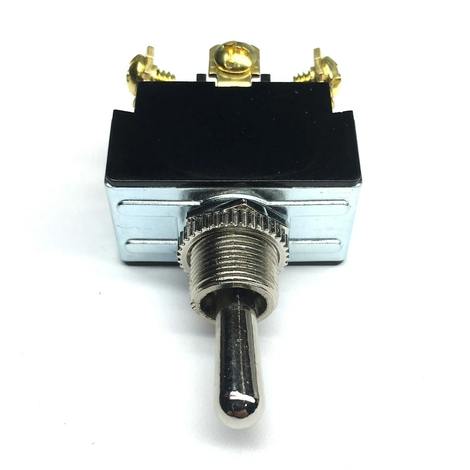 NEW Heavy Duty Bat Handle 20A 125V AC Toggle Switch DPDT Momentary (On) Off (On) - Image 2 of 4