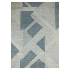 10'2" x 14'2" Blue Wool Hand Knotted Geometric Art Nouveau Collection Rug R79422