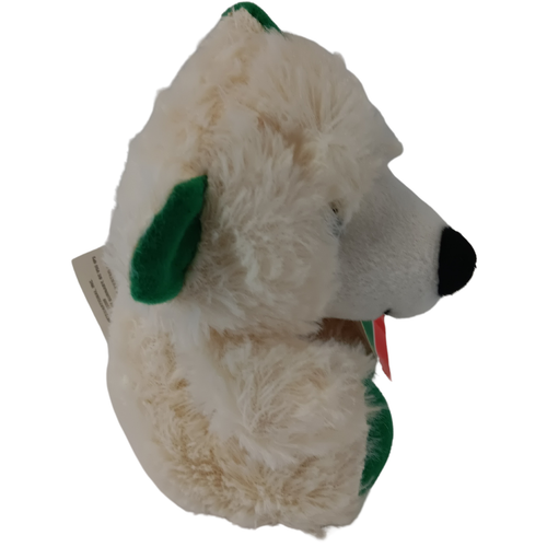 Christmas Plush White Bear with Green Accents - Holiday Decoration - Picture 2 of 8
