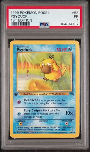 Psyduck (1st Edition) graded PSA 1 for sale on eBay