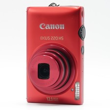 Canon IXUS 220 HS 12.1MP Compact Digital Camera Red Tested Complete Kit